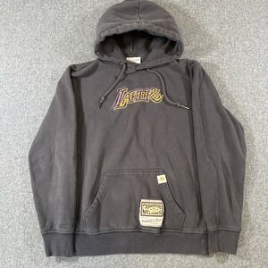 Mitchell & Ness Los Angeles Lakers Hoodie Gray NBA Hardwood Classics Size Small